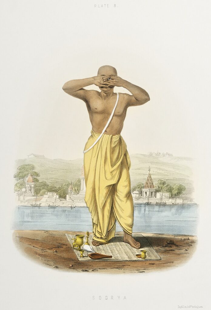1024px Illustration from the Daily Prayers of the Brahmins (1851) by Sophie Charlotte Belnos, digitally enhanced by rawpixel com